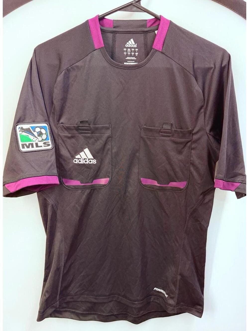 Adidas MLS Soccer Referee Short Sleeve Jersey Black Size Men’s Small